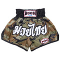 Boon Sport Nylon Muay Thai Shorts Camo Green MN09