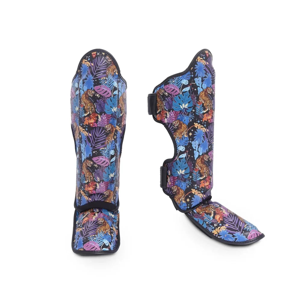 Top King TKSGWT Black Tiger Muay Thai Shin Guards