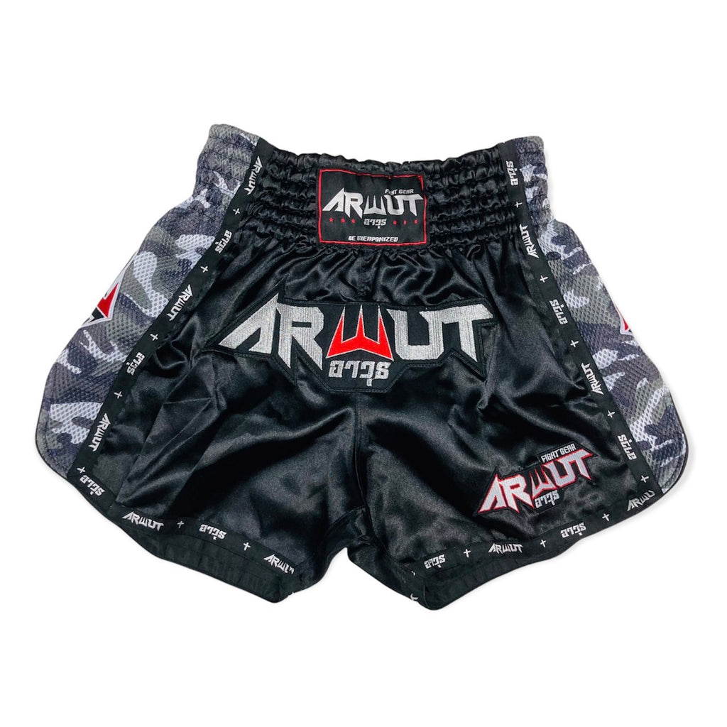 Arwut Camo Edition Muay Thai Shorts BS2 Black / Green