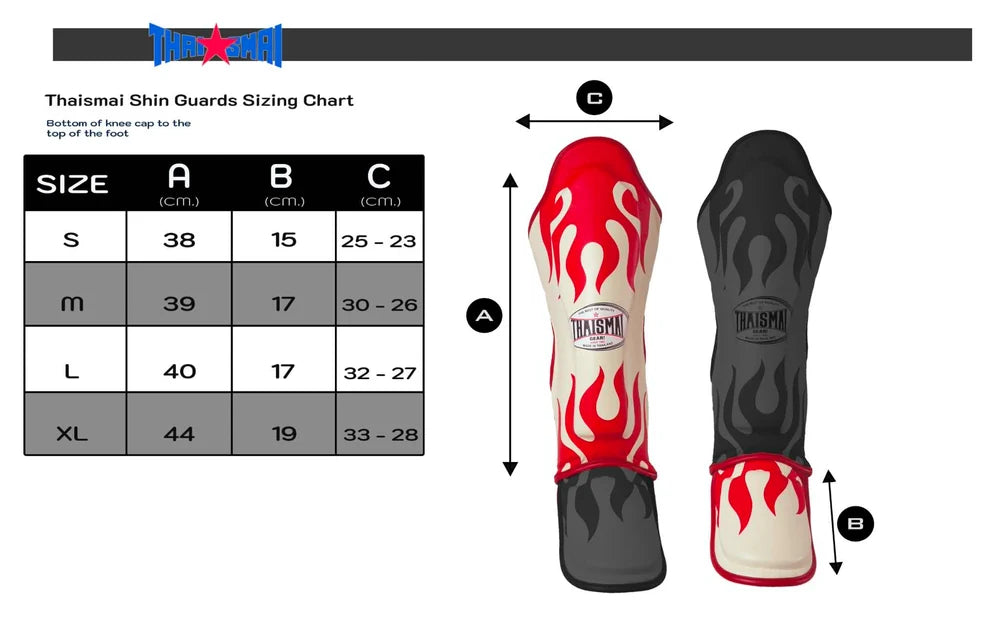 Thaismai Flame Muay Thai Shin Guards