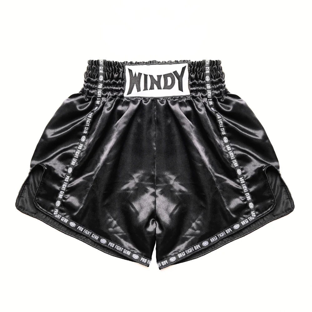 Windy Classic Muay Thai Shorts Black