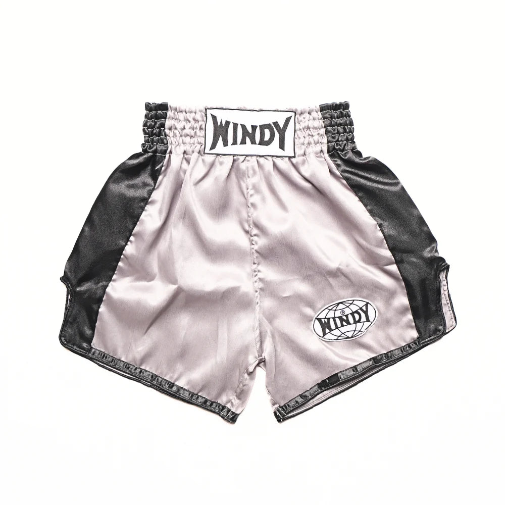 Windy Classic Muay Thai Shorts Silver