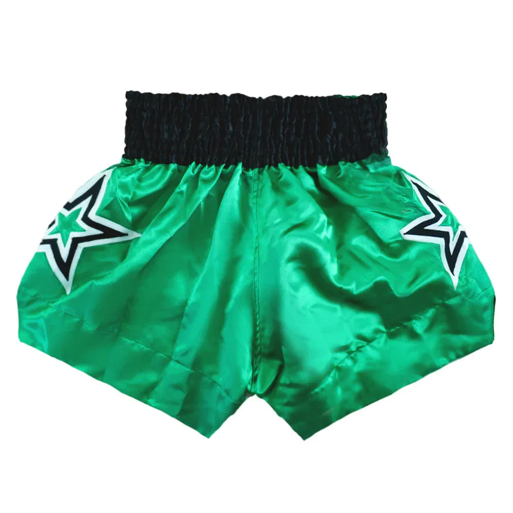 Boon Sport Muay Thai Shorts Green Stars MT13