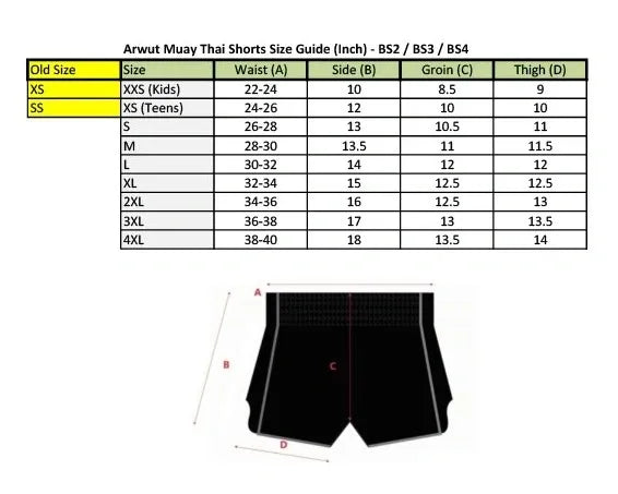 Arwut Muay Thai Shorts BS3 Carbon Edition